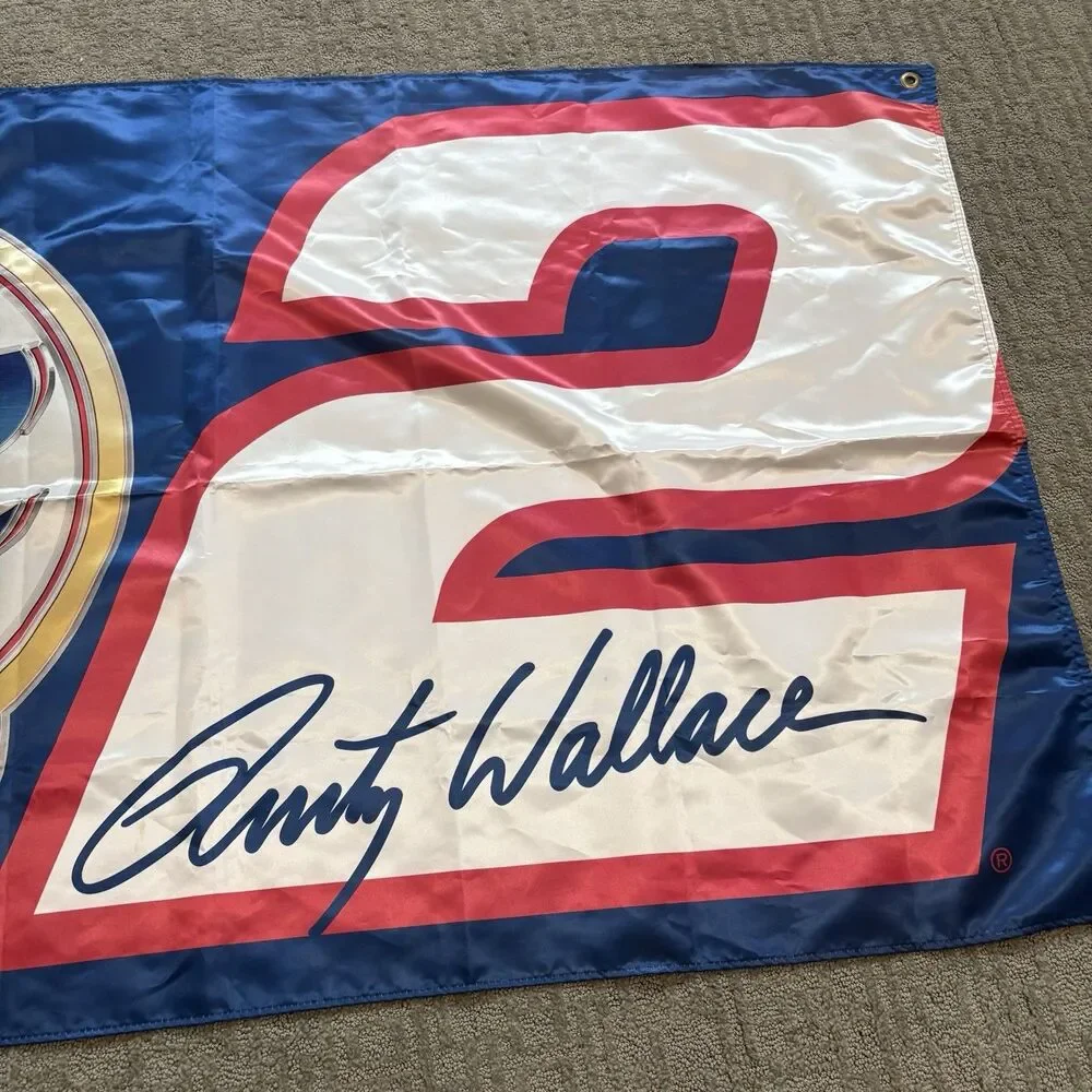 Vintage Rusty Wallace #2 Miller Lite Flag, NASCAR, 59”X33”, Banner